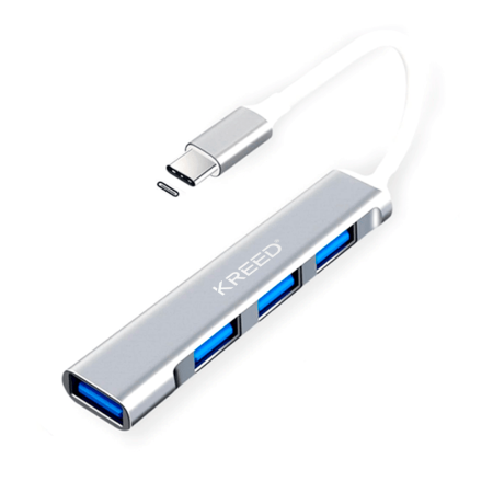 4 en 1 – Adaptador tipo C a 4 puertos USB 3.0 y 2.0