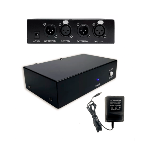 Phantom Power 48V para 2 micrófonos condensadores de estudio