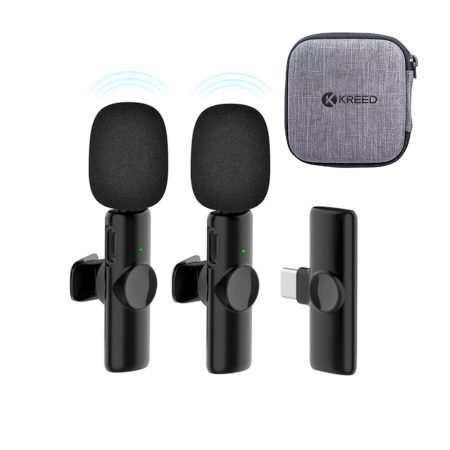 K11 –  Micrófono Solapero Inalámbrico DUAL Tipo C