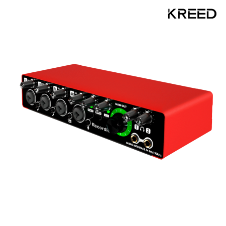 Interfaz de Audio para 4 micrófonos con phantom power MD44