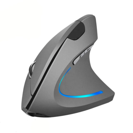 Mouse Ergonómico Inalámbrico Recargable K401 - Gris