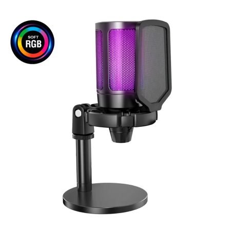 Micrófono gamer de escritorio soft RGB AuroraCast