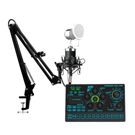 KIT DUO BM8000 y Tarjeta de sonido SX91 con Phantom power incorporado