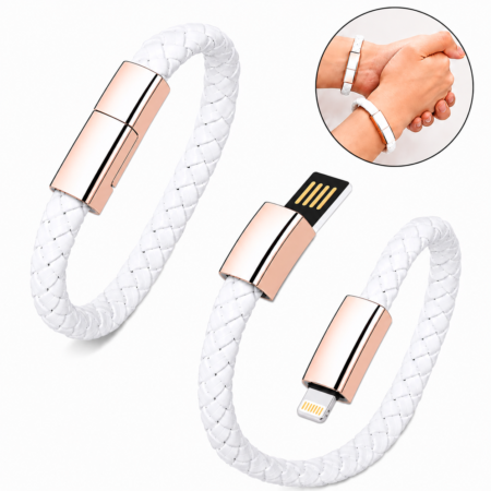 Pulseras Cable Duo para carga y datos – Lightning Blanco